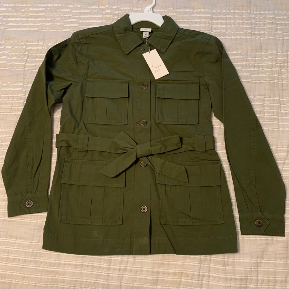 NWT a new day Olive Green Military Jacket XS
